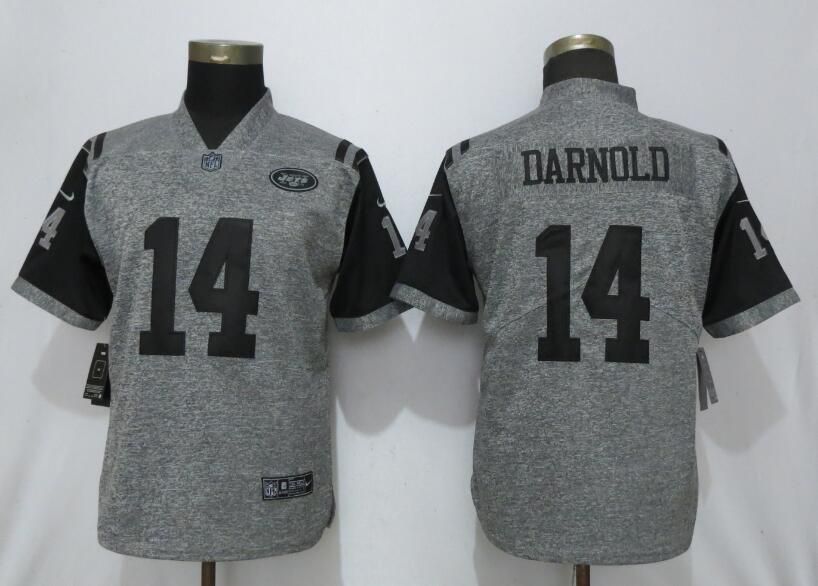 Women New York Jets #14 Darnold Gray 2019 Nike Vapor Untouchable Stitched Gridiron Gray Limited NFL Jerseys->women nfl jersey->Women Jersey